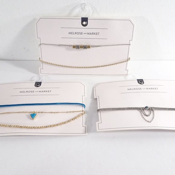 Nordstrom Melrose & Market Choker Necklace Set of 3 pcs NWT 98 - Picture 4 of 7